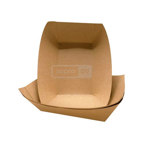 კრაფტის თეფში 13oz-350გრ 10.5*7*4.2სმ 1*200ც